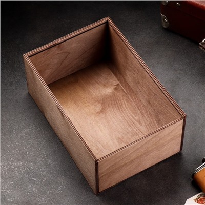 Коробка деревянная "Самый крутой" 20х30х12 см коричневый