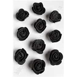 Головки цветов "Роза" мелкая 35 мм (100 шт) SF-2098, черный