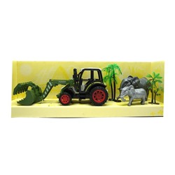 Трактор Фермера (инерцион.) + животные + аксессуары  44*15см  / коробка 2599-4