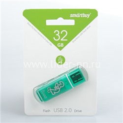 USB Flash  32GB SmartBuy Glossy зеленый
