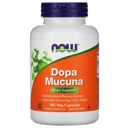 NOW Foods, Dopa Mucuna, 180 растительных капсул
