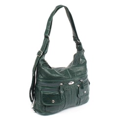 Сумка женская искусственная кожа Guecca-3119  (рюкзак),  2отд,  зеленый 257399
