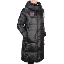 9110 BLACK Пальто зимнее женское FLOWERROVE (200 гр. холлофайбера) размеры 46-48-50-52-54