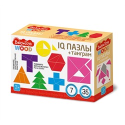Настольная игра головоломка IQ Пазлы «Танграм» серии Baby Toys wood