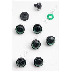Фурнитура "Глазки для игрушек" 16 мм, с заглушками (20 шт) SF-6094, зеленый №3