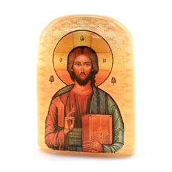 Икона из селенита "Иисус" арка малая, 38*30*52мм