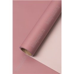 Пленка двухсторонняя для цветов в рулоне 58 см*10 м (SF-7058) пенка/нежно-розовый №035