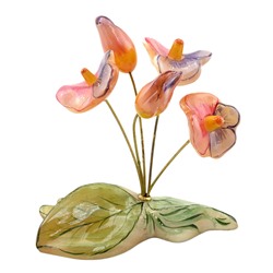 Букет из селенита большой (5цветков) с росписью 115*50*170мм.