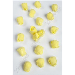 Головки цветов "Розочка бутончик" 1,8 см (100 шт) SF-2096, желтый