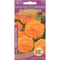 Цветы Бархатцы Мандарин откл.махр. (0,2г) Дем Сиб (мин.10шт.)