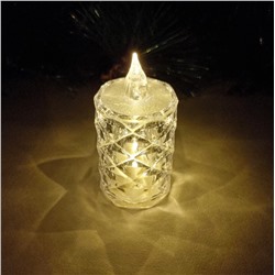 Светодиодная праздничная свеча, цвет: прозрачный, арт. 917.368