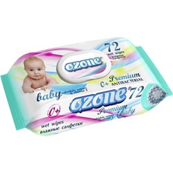 Влажные салфетки АКАМА OZONE  72шт Календула и вит.Е д/детей  Premium (с клапаном)