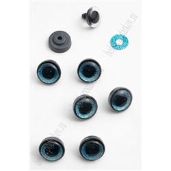 Фурнитура "Глазки для игрушек" 18 мм, с заглушками (20 шт) SF-6095, голубой №5