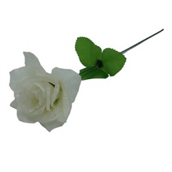 Цветок искусственный Розочка Белая 35см YL-8-1 (вып.по 20шт.)