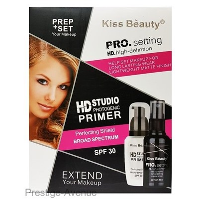 Набор для макияжа Kiss Beauty Pro. Setting HD Prep+Set Your Makeup (30мл+50мл)