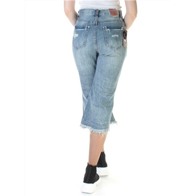 7065 Бриджи джинсовые женские (98% хлопок, 2% полиэстер) размер W26 - 44 российский