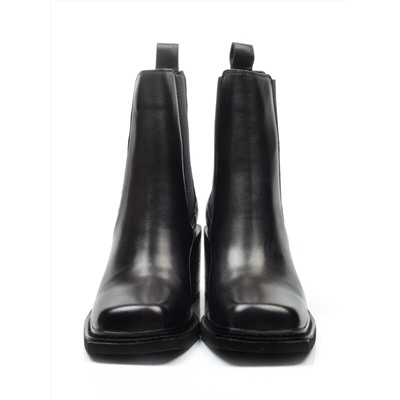 E21B-1A BLACK Ботинки демисезонные женские (натуральная кожа, байка) размер 37