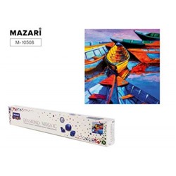 Алмазная мозаика по номерам 30х30 см "ПРИЧАЛ" (размер выкладки 25х25 см) M-10508 Mazari