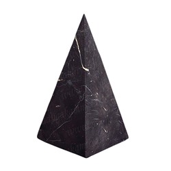 Пирамида из шунгита неполированная высокая, размер основания 80-85мм