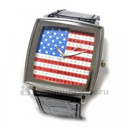 Часы наручные "Флаг США -2" (black)
