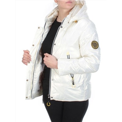 8262 WHITE Куртка демисезонная женская BAOFANI (100 гр. синтепон) размеры 46-48-50-52-54-56