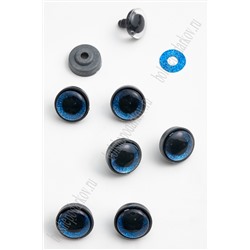 Фурнитура "Глазки для игрушек" 18 мм, с заглушками (20 шт) SF-6095, синий №1