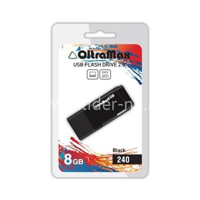 USB Flash 8GB Oltramax (240) черный