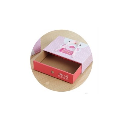 Подарочная коробка "Кролик" выдвижной, цвет: розовый