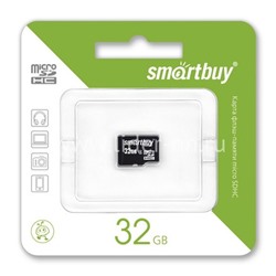 Карта памяти MicroSD 32GB SmartBuy К10 UHS-I (без адаптера)