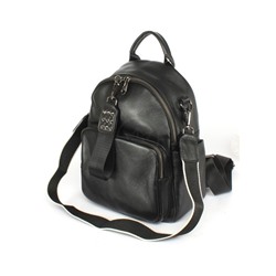 Рюкзак жен натуральная кожа GU 2066-635,  1отд,  3внут+4внеш карм,  черный 254733