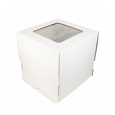 Коробка для торта 30*30*45 см, квадратное окно