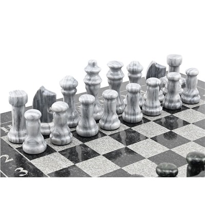 Нарды-Шахматы из гранита "Два в одном" 410*410*107мм
