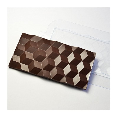Форма для шоколада "Плитка Кубики", пластик
