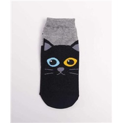Короткие носки р.35-40 "Little friends" Черный коtик