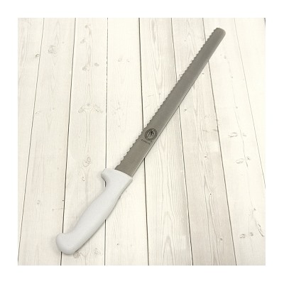 Нож для бисквита 35 см, пластиковая ручка, широкие зубчики