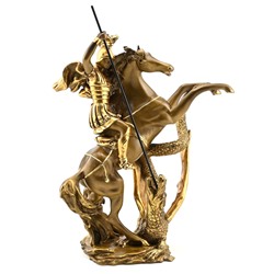 Скульптура из полистоуна под бронзу "Георгий Победоносец" 265*150*360мм