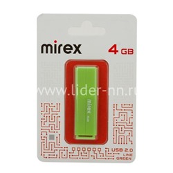 USB Flash 4GB Mirex LINE GREEN