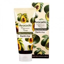 Пенка для умывания Farm Stay Avocado Premium Pore Deep Cleansing Foam(180ml)