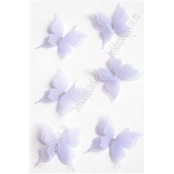 Бабочки шифоновые трехслойные 5 см (10 шт) SF-6120, фиолетовый №37