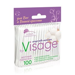 Ватные палочки НОВЫЕ ГОРИЗОНТЫ Visage 100шт. zip