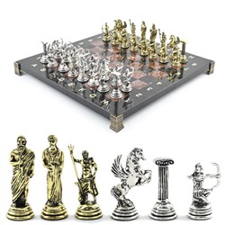 Шахматы подарочные с металлическими фигурами "Лучники", 250*250мм