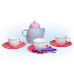Набор посуды Чайный "Розовый зефир" (чайник, кружки, тарелки, ложки)11дет. 9773 РОССИЯ