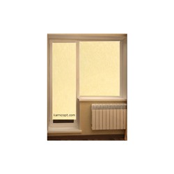 Рулонные шторы для балконной двери (жёлтые)