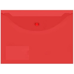 Папка с кнопкой  А4 150мкм с карманом для визиток красная PK6515R inФОРМАТ