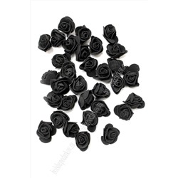 Головки цветов "Роза" 5 см (50 шт) черный