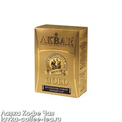 чай черный Akbar Gold крупный лист 100 г. золотой