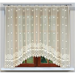 Готовые шторы арт.  54340/170, ГЕОМЕТРИЯ, нежно-кремовый цвет, размер: 170 см высота х 300 см ширина, пошита на универсальной шторной ленте