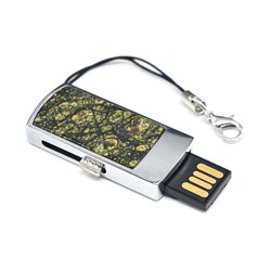 Сувенирная флеш карта USB на 32GB со змеевиком, серебристая