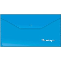 Папка-конверт на кнопке С6 Berlingo 180мкм синяя