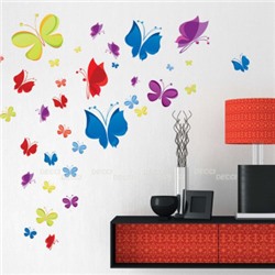 Наклейка на стену Веселые бабочки